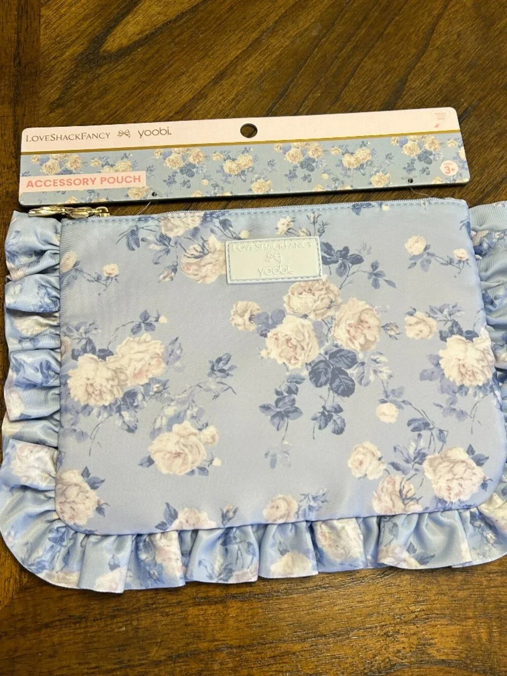 LoveShackFancy * Yoobi Accessory Pouch Whisper Blue Floral